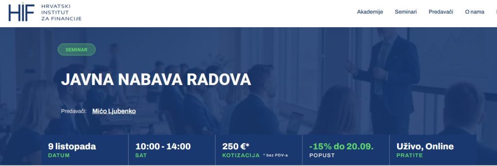 Stručno usavršavanje u javnoj nabavi